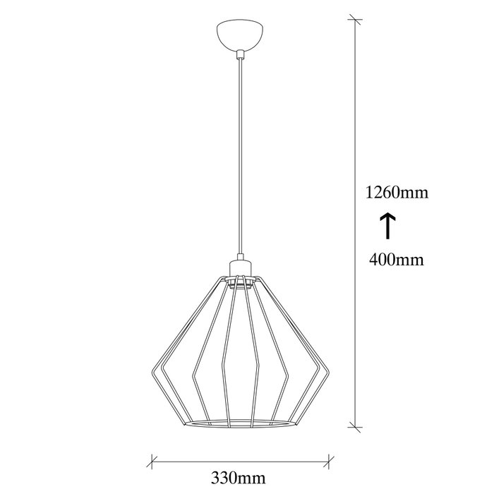 Opviq Maden - 4516 Lámpara de araña negra ajustable